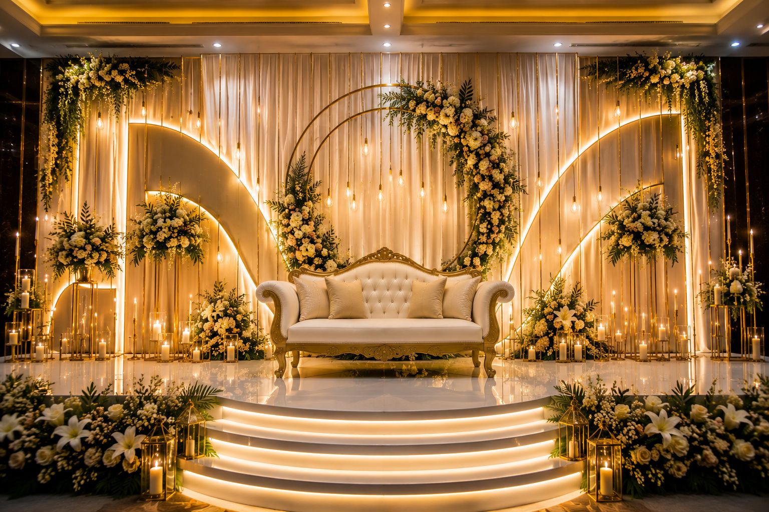 Champagne Curve Wedding in Alappuzha